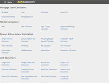 Tablet Screenshot of dailycalculators.com